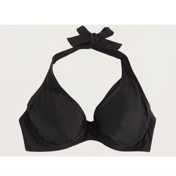 Shapermint Other - Shapermint Essentials Full Coverage Halter Bikini Top Only Black Size Large NWT